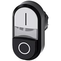 SIEMENS A6X30136460 Flat Button TWIN PUSHBUTTON. WHITE. BLACK
