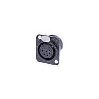 NEUTRIK NC6FD-L-BAG-1 Receptacles 6P F RECEPT DL1 SER SODER CUPS BLK/SIL
