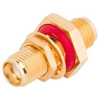 Amphenol SV Microwave 2990-6002 RF Adapters - In Series SMA F to F Bulkhead Adapter