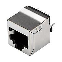 Same Sky (formerly CUI Devices) CRJ043-5-TH Modular Connectors / Ethernet Connectors RJ jack, 1 port, 8P8C, 50u, shielded