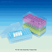 SciLab SL.Rac3029 Freezer Box, PC, Φ13 mm×50 holes, 145×75×h54 mm, Violet
