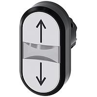 SIEMENS A6X30137657 Flat Button ILLUMINATED TWIN PUSHBUTTON. WHITE.WHITE
