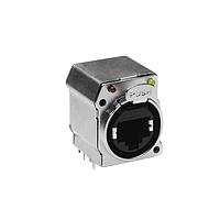 Amphenol Tuchel RJX8FB6HRYEB XLR XLRnet B Type Ethernet Chassis Mount, Horizontal PCB, CAT6, Shielded, LED Sequence Red/Yellow, Bulk Packaging