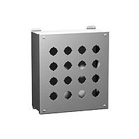 Hammond Manufacturing 1437S16S Extra Deep Pushbutton Encl - 16 PB x 30.5mm - 11.75 x 10.75 x 4.75" - 316 Stainless