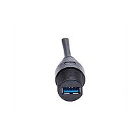 Amphenol LTW UA30ML-NAML-SB001 USB Cables / IEEE 1394 Cables USB, Type A 3.2 Gen1, Plastic, 1A, Male Connector, Straight-to-Straight, Screw Thread, Overmolded Double Ended, Length 1000mm, IP67