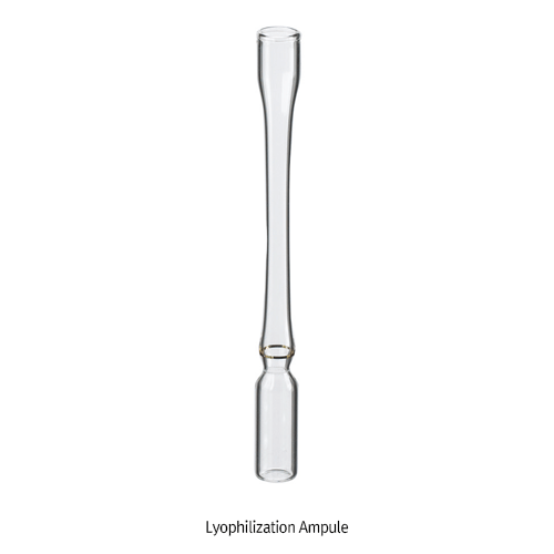 Glass ampoules used for laboratory sample storage and handling