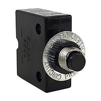 Carling Technologies CLB-053-11B3A-B-A Thermal 1-pole, Push-To-Reset Button, 125-250 VAC/ 32 VDC 5 amp circuit breaker,  interrupting capacity 0.250 Tab (Q.C.) terminals M11 Front Panel Metal Bushing with Round Plastic Nut UL 1077 Recognized cUL UL 1500 Recognized