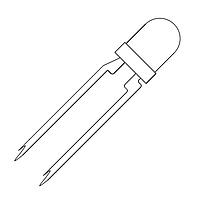 VCC 4300E17NF Single Color LEDs YEL 2.1V 10MA