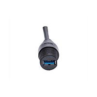 Amphenol LTW UA-30AMFM-SL7B01 USB 3.0 USB, Type A 3.2 Gen1, Plastic, 1A, Male Connector, Straight, Screw Thread, Overmolded, Length 1000mm, IP67