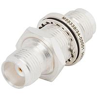 Amphenol SV Microwave M55339/34-30001 RF MIL Spec Connectors TNC F to F Bulkhead Hermetic Adapter