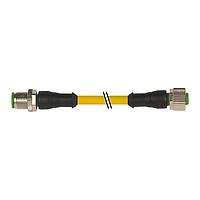 Murrelektronik 7700-40021-U040100 Sensor Cables / Actuator Cables M12 male 0 / M12 female 0, TPE 4x22AWG ye UL/CSA, ITC/PLTC 1m