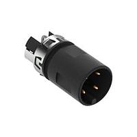 ERNI - TE Connectivity 225255-E Inserts M12 MALE, A CODE, RA, 4P THR REAR MOUNT