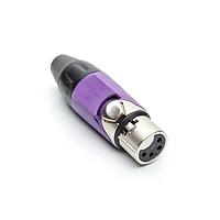 Amphenol Audio AX4F7M Connectors 4P SOCKET F PLUG VIOLET MARK SLEEVE