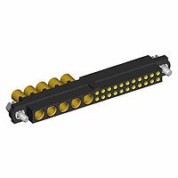 Harwin M80-4D12242F1-05-325-00-000 Heavy Duty Power Connectors Datamate 2-Row Mix-Tek Female Crimp Connector, Hexagonal slotted jackscrews, 22 x Large Bore (22 AWG) signal contacts, 5 x 12 AWG Power contacts