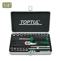 TOPTUL GCAD3801 1/4" DR. Socket Set (38pcs; 6PT)