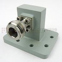 Fairview 90AC206NB WR-90 to N Female Waveguide to Coax Adapter UDR100 Flange With 8.2 GHz to 12.4 GHz Frequency Range For X Band