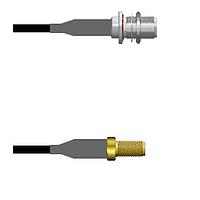 Amphenol Custom Cable Q-1X02Z0008144i RF Cable Assemblies N-SJB/SMA-SJ RG58 144I