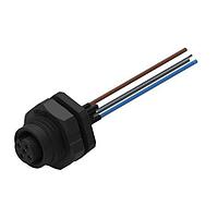 Wurth Elektronik 643421100405 Receptacles WRCIRC M12  Screw  Coding A  Panel + Wires Panel + Wires Plastic with Front Panel Nut M16 Female connector, polarity 5