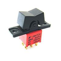 E-Switch 300AWDP2J6BLKVS3QE Miniature Rocker Switch Mini Rocker Sealed DPDT 5A 120V