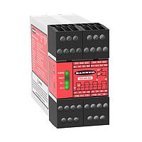Banner Engineering ES-VA-5A Stop Safety Relay Safety Relay Module for E-Stop/Rope Pull/Interlock; Supply Voltage: 230 V ac or 12-24 V dc; Safety Input: 1 Dual/Single Channel; Safety Output: 4 NO, 6 A; Aux Output: 1 NC, 5 A and 2 Solid-State 0.1 A; Terminal Block: Removable; Width: 45 mm; Self-Ch