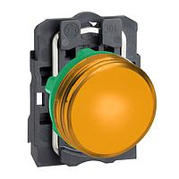 SCHNEIDER XB5AVM5 LED PILOT LIGHT, LED YELLOW 240VAC