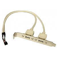 IEI Technology CB-USB02A-RS Specialized Cables Dual ports USB cable with bracket, with 2.0mm pitch USB connector;RoHS