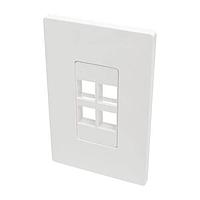 Tripp Lite N080-104 Wire Ducting & Raceways 4Port Single-Gang Wallplate