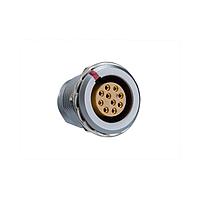 Amphenol LTW FLBB-09EGFS-GCP-001 Connectors FLOS, B Series B Size, Metal, 2A, 09 pins, Female Connector, Female Contact, Circular, Push Pull, Solder, Receptacle, Rear Fastened, Panel Thickness 7, IP50