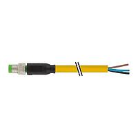 Murrelektronik 7000-08001-0100500 Connectors M8 male 0 with cable, PVC 3x0.25 ye UL/CSA 5m