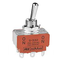 NKK Switches S332/U Water tight medium/high capacity standard size toggles 20A 125-250VAC 20VDC DPDT ON-ON SLDR UL
