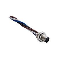 Amphenol LTW M12T-04PFFS-SH8C20 Sensor Cables / Actuator Cables M12 Circular Metric Connector, T Code, Metal, 12A, 04 pins, Female Connector, Female Contact, Hexagonal, Screw Thread, Solder, Receptacle With Cable/Wire, Length 200mm, IP68 / IP69K