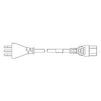 Volex 2153H 10 C3 AC Power Cord H05WF3G 2.5M BRAZIL BLACK