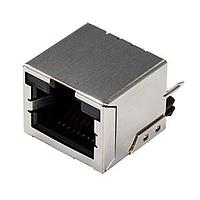 Same Sky (formerly CUI Devices) CRJ061-L1-TH Modular RJ jack, 1 port, 8P8C, 6u, shielded, Y/G LED, vertical
