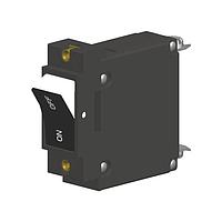 Carling Technologies AD1-B0-34-615-4B1-C Hydraulic-Magnetic 1-pole, Two Color Curved Visi-Rocker, 15 amp circuit breaker, Screw 10-32 with upturned lugs terminals, UL 1077 Recognized CSA Accepted