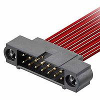 Harwin M80-5C11005MC Power to the Board Datamate J-Tek DIL Male Small Bore (24-28 AWG) Crimp Connector, gold, with 101Lok jackscrew retainers, 5+5 contacts