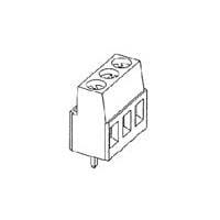 AMP Connectors - TE Connectivity 1546218-2 Fixed Terminal Blocks 2P VERT WIRE RCP 5.08MM 300V 17.5A GR