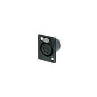 NEUTRIK NC4FP-B-1 Receptacles 4C FEMALE BLACK GOLD CONTACTS