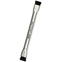 Menda 35699 Anti-Static Control Products ESD BRUSH, CONDUCTIVE, ROUND ALUMINUM HANDLE,  BLACK FIRM BRISTLES, DOUBLE-SIDED, 1/2 IN