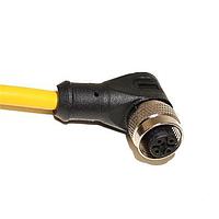 Mueller C4D05M010 Sensor Cables / Actuator Cables M12 Cordset, 4-Position Female Right Angle-Open End, 22 AWG, 10M