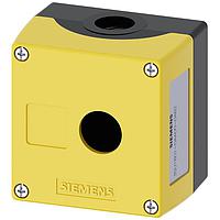 SIEMENS 3SU18010AA000AB2 Enclosure ENC PLASTIC, YLW TOP, 1 HOLE, 22MM,EMPTY