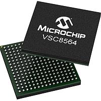 Microchip Technology VSC8564XKS-14 Ethernet Transceivers 4 Port GbE Cu/Fiber PHY with (Q)SGMII & MACsec (Ind. Temp)