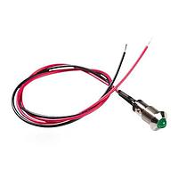 BIVAR MPC5GDW8.0 Indicators Metal PMI 5mm Red Diff. Lens 8in Wire