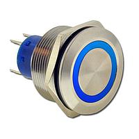 E-Switch ULV8F2HSS3J5 Anti-Vandal Anti-vandal, DPDT, On-(On), Panel Mount, Front, Silver, LED, Red/Yellow, IP67