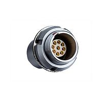 Amphenol LTW FLBB-04EEFS-GCP-001 Circular Push Pull Connectors FLOS, B Series B Size, Metal, 7A, 04 pins, Female Connector, Female Contact, Circular, Push Pull, Solder, Receptacle, Front Fastened, Panel Thickness 2.5, IP50
