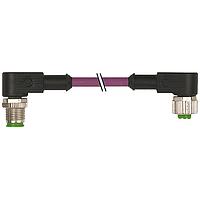 SIEMENS 3RK19021NC10 PROFIBUS CABLE,PREFAB,2XM12 ANG 3-CORE,SHLD,10M,B