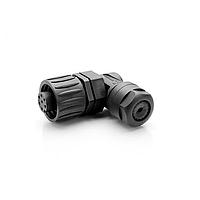 Amphenol Tuchel C016 30F006 100 12 Connectors 6+PE FEM R/A BLK SODR SILVR CONTACT