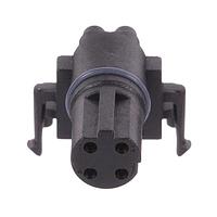 Amphenol LTW M12D-04PFFR-EE0001 Sensor Cables / Actuator Cables M Series Sensor Connector, M12, D Code, Plastic, 4A, 04 pins, Female Connector, Female Contact, DIP 90