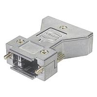 HARTING 61030010110 D-Sub Backshells D-Sub 9pin Inducom Metal Hood version 1, 2 Top Entries, knurled screw 4-40UNC, w/ internal grounding block