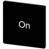 SIEMENS 3SU19000AE160DJ0 Labeling Plate, On INSCR. LABEL, BLACK 27 X 27MM, ON