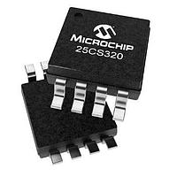 Microchip Technology 25CS320T-E/MS EEPROM 32 Kbit SPI SERIAL w/ECC, 8-MSOP T&R, 125C Ext Temp